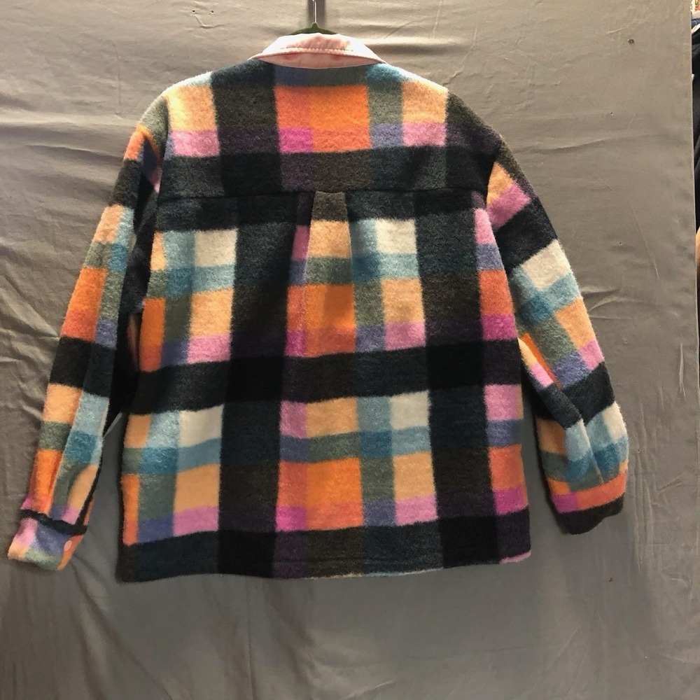 BiBi Checked Plaid Pull Over Size Small Preppy Y2K‎ Academia Fleece Sweatshirt - Picture 3 of 3